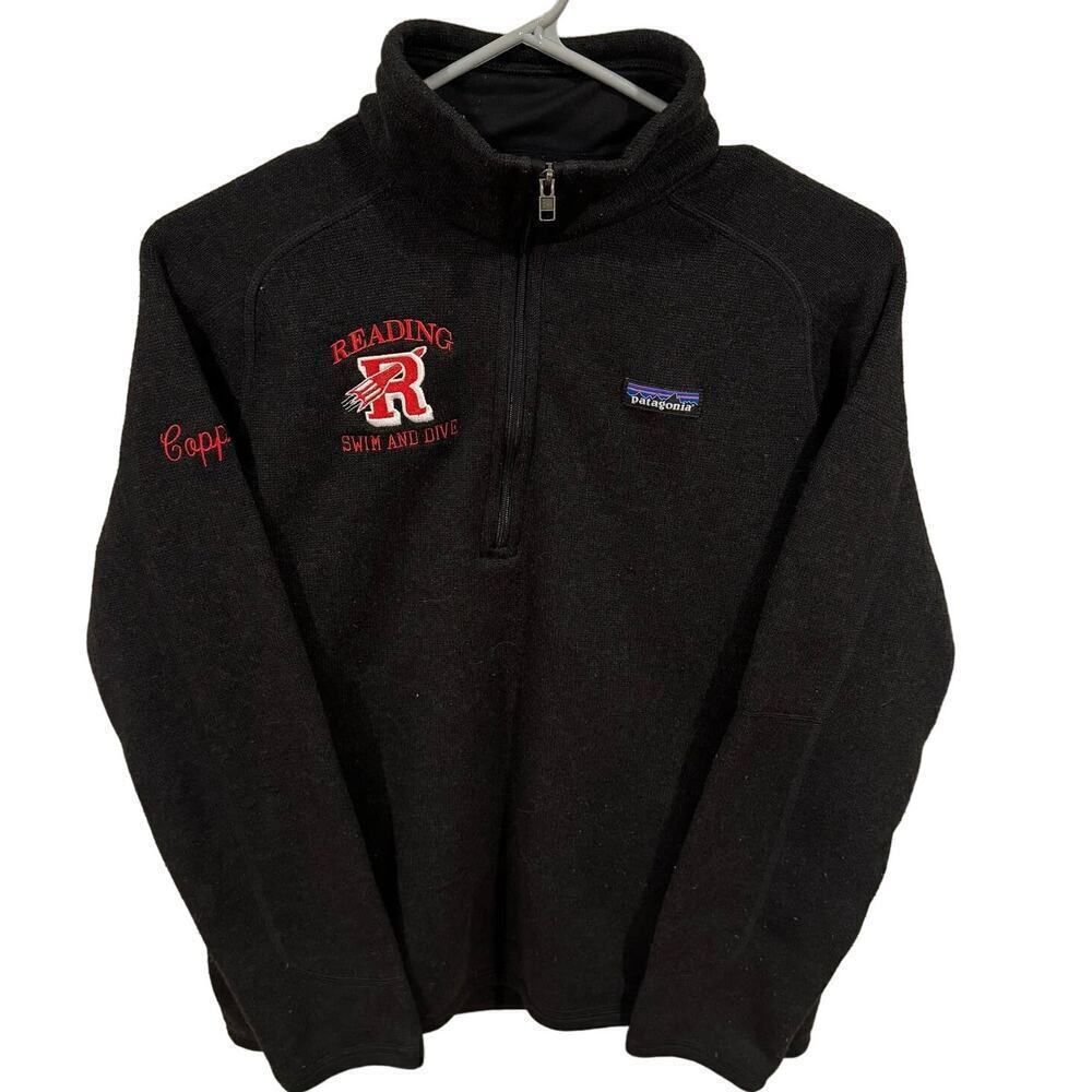 Patagonia Mens Better Sweater Quarter Zip Fleece Pullover Black Size Medium